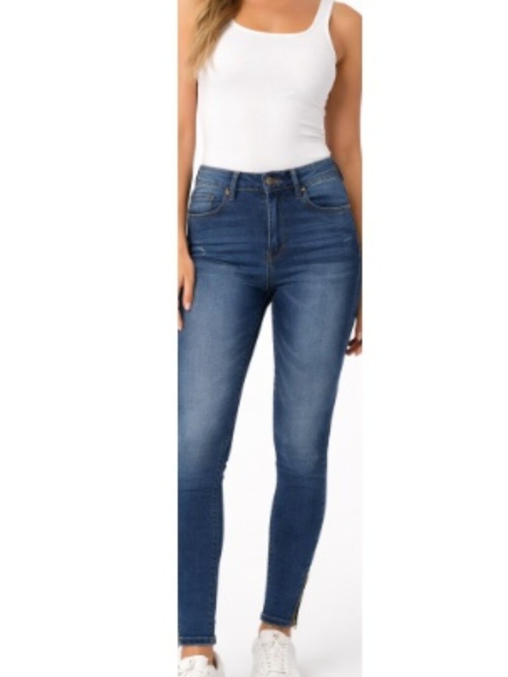 Forever21 Skinny Jeans Zip Ankle 💙 Stretch Vaqueros Mujer 28✨